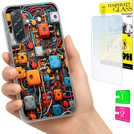 Custodia per Samsung Galaxy A36 / A56, cover fotografica, cover posteriore + vetro 9H (1/5)