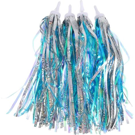 Ensemble de 4 décorations de guidon à ruban et pompons pour enfants, faciles à installer. (1/5)