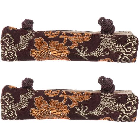2 pièces Hitzebeständige und rutschfeste Teekannengriffhüllen aus Stoff mit Elegantem Muster (1/5)