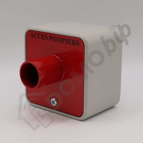 GEBA 008.19E2.14.T3 – Contacteur à clé pompier triangle 14 mm avec tube 3cm – Boîtier aluminium IP54 – Sans clé fournie