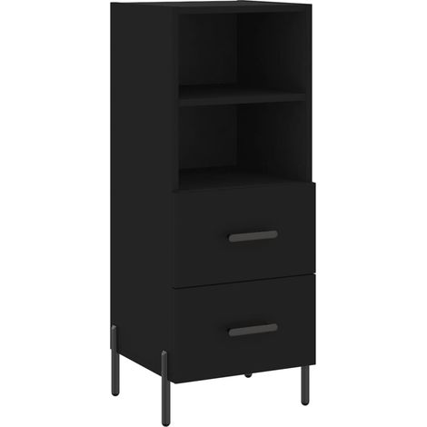 Credenza buffet cassettiera mobile contenitore organizer cucina soggiorno soggiorno 34,5 x 34 x 90 cm multistrato nero 020035909