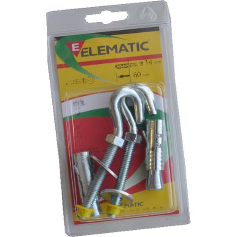 2 pcs ancres EFPM / G8 ancre fischer M6 Elematic ancre 14x55 mm