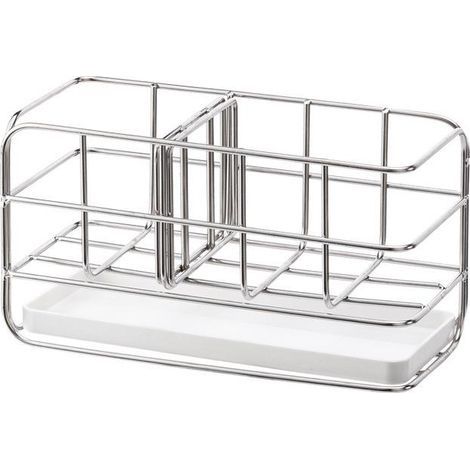 Porte-éponge en acier inoxydable 304, multifonctionnel pour évier de cuisine, organisateur d'évier, plateau égouttoir à vaisselle, porte-savon (1/5)