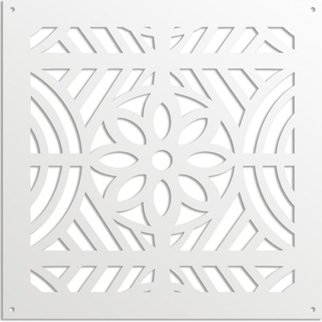 PROVENZA - Pannello in PVC traforato - Parasole - Colore: bianco - Misura: 48x48 cm (1/3)
