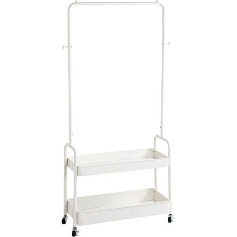 Portant à Vêtements Design "Alba" 155cm Blanc (1/5)