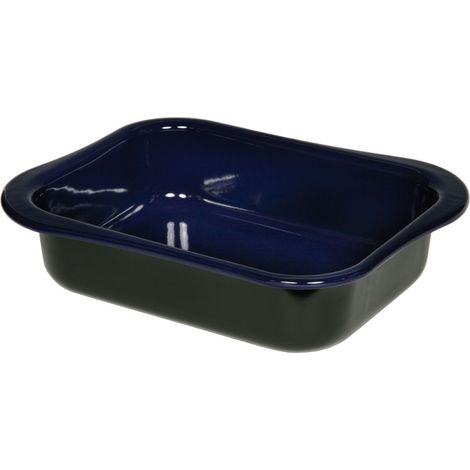 Riess Wavehandle poêle à frire noir/bleu 36/26,5/9,8cm plat à four émaillé