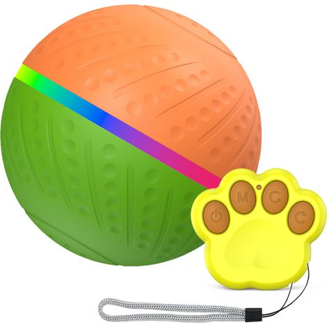 Jouet Balle Télécommandé pour Chats Deux Modes Appels d'Oiseaux Réalistes Télécommande Charge Type C de Roulement Active & Vert Orange (1/5)