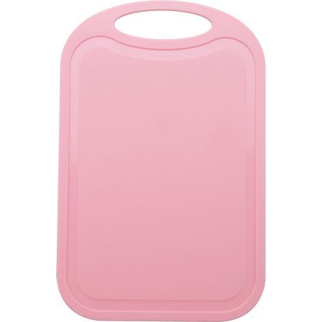 Planche à découper en plastique rose avec trous de suspension (1/4)
