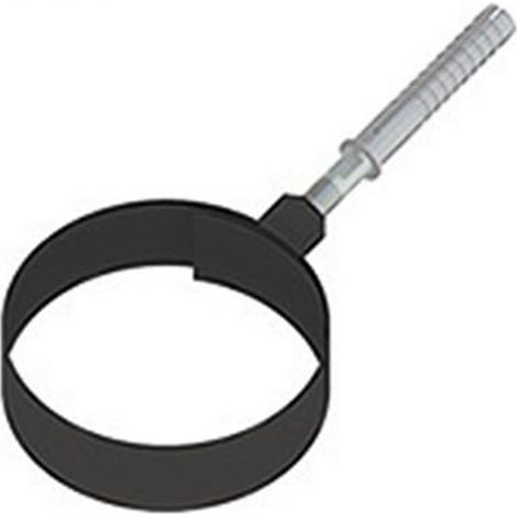 fascetta murale   80 mm per fissaggio canna fumaria acciaio nero opaco (1/2)
