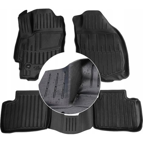 Alfombrillas y limpiaparabrisas de goma para Ford Mondeo Mk3 2000-2007 (canales UD)