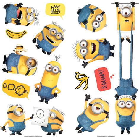 Stickers repositionnables - Les Minions : La Montée de Gru - 17 cm x 9 cm (1/5)