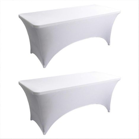 Nappes rectangulaires extensibles blanches (1/5)