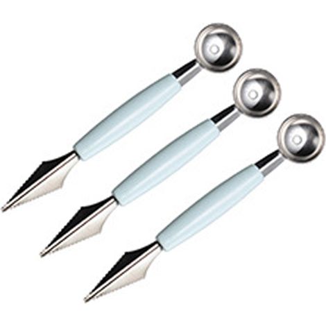 Cuillère À Boules Double Embout - Pour Pastèque Melon Crème Glacée - Acier Inoxydable - 1 Pièce (1/5)