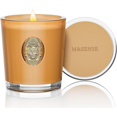 Duftkerze im Glas Santalholz 290g Sojawachs Aromatherapie 55h Brenndauer
