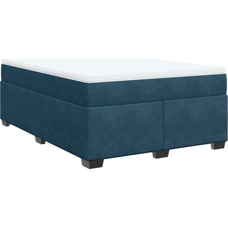Maison Exclusive - Boxspringbett mit Matratze Dunkelblau 140x200