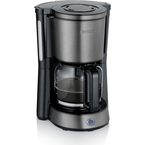 Cafetière Filtre, 1 000W, 1,4L, Jusqu'à 10 tasses, Porte-filtre amovible avec système anti-goutte, KA 9340, Dark Inox (1/5)