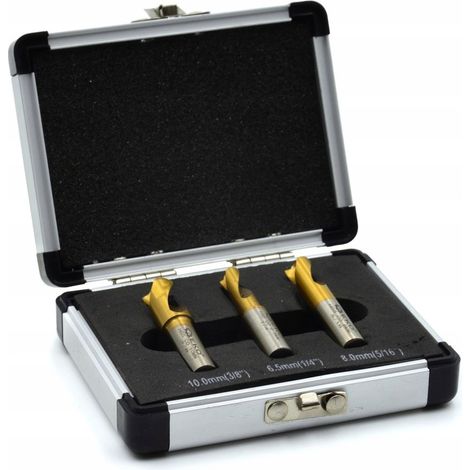 Brocas para soldadura por puntos, 3 unidades, 6,5 mm, 8 mm, 10 mm (40) (1/3)