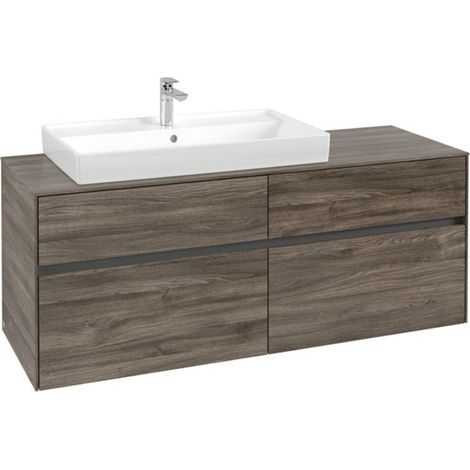 V&B Waschtischunterschrank Collaro 140x54,8x50cm, WT links, stone oak (1/3)