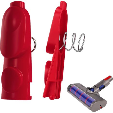 botones de fijación para aspiradoras inalámbricas Dyson V7, V8, V10, V11 y V15 - Repuestos con muelle de repuesto (1/5)