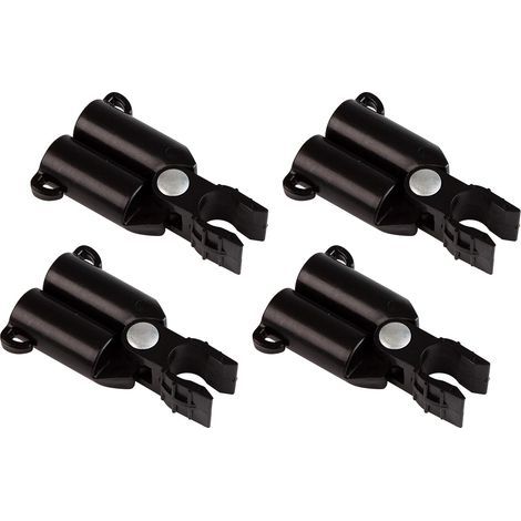 Lot de 4 raccords pour Tuteurs - Diamètre : 11 mm - Noir (1/4)