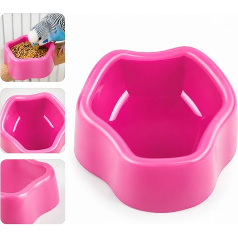 1 Pièce Gamelle Anti-Renversement Rose en PP, Dimensions 10×10×4.7 cm, Gamelle pour Hamster, Oiseau et Hérisson (1/5)