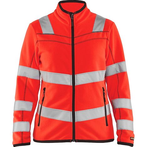 Veste de travail micropolaire haute visibilité femme 4966 - Rouge fluo L