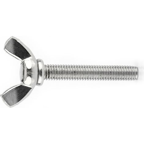 5 vis à oreilles M6x40 en acier inoxydable 304 argenté DIN316, lot de 5 (1/5)