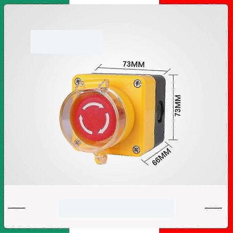 Bouton d'arrêt d'urgence, bouton d'arrêt d'urgence + couvercle de protection transparent - YH