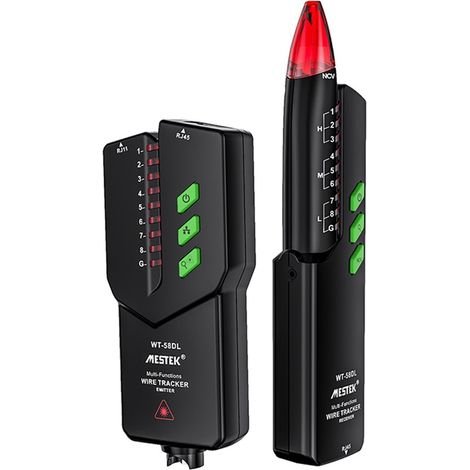 Localisateur de ligne réseau WT-58DL : testeur de ligne multifonctionnel PoE anti-interférences et silencieux avec voyant rouge. (1/5)
