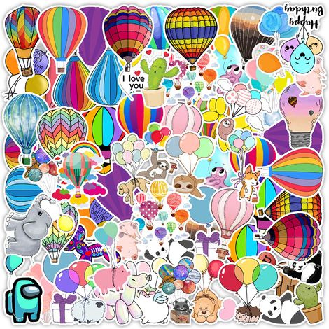 Balloons Graffiti Sticker Car Mobile Phone Water Cup Computer Waterproof Sticker (1/5)