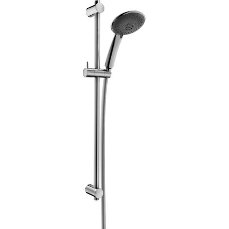 Chrome Duschstange mit 150 cm silbernem PVC-Schlauch – Paffoni Prestige