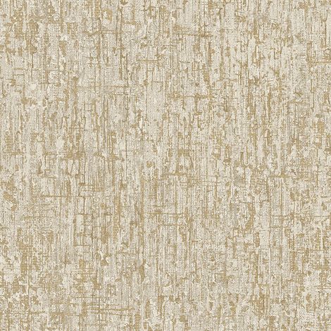 Carta da parati strutturate Profhome SA524075-DI Carta da parati TNT goffrata a caldo goffrata con aspetto stucco ed accenti metallici beige oro-perlato grigio-seta bianco-crema 5,33 m2