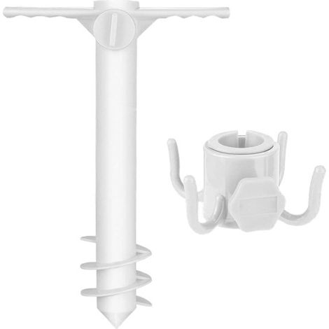 Soporte para sombrilla de playa, Base sólida para el sol, picnic, parque, pesca, césped, patio y piscina (1/5)