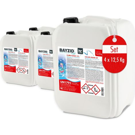 4x 12,5 kg BAYZID® Chlor 13% flüssig