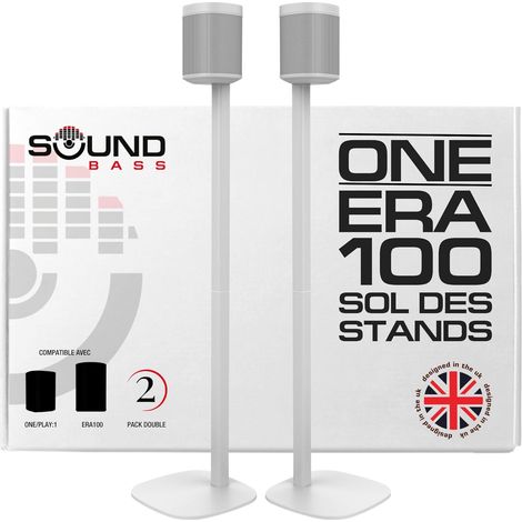 Sound Bass Pied de Sol One / ERA100, (2 Pièces), Blanc, Double, Paire  Compatible avec One, Gen 2, Play:1, SL  Design Évolutif Également Compatible avec ERA 100 (1/5)