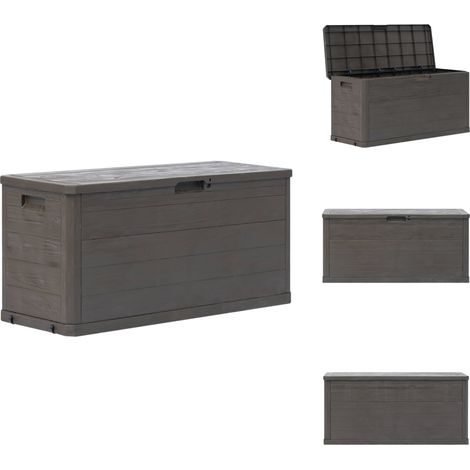 Boîte de rangement de jardin 280 L Marron - Boîte De Rangement Jardin - Coffre De Jardin - Rangement Extérieur - Meuble De Jardin - Stockage Jardin (1/5)