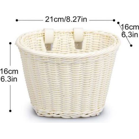 Paniers de vélo pour enfants, paniers de vélo tissés à la main, paniers en plastique (1/5)
