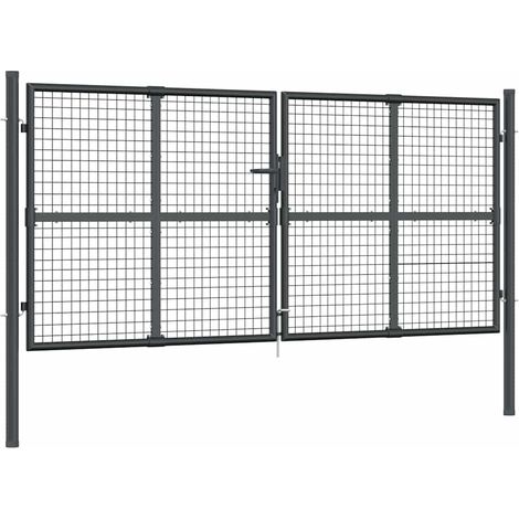 Maison Exclusive - Maschen-Gartentor Anthrazit 300x125 cm Verzink