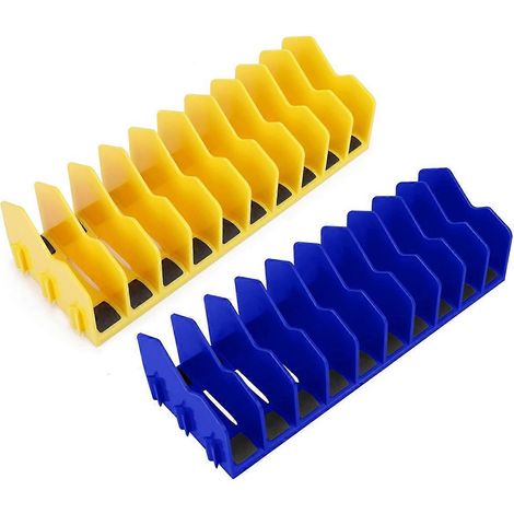 Lot de 2 supports de rangement pour pinces, porte-pinces et organiseur de cutters avec base antidérapante, organisateur de boîte à outils, T (1/5)