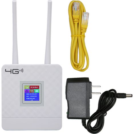 Routeur WiFi 4G 300M CAT4 avec batterie intégrée, fente pour carte SIM standard, prise US 100-240V, pour ordinateur et moniteur (1/5)
