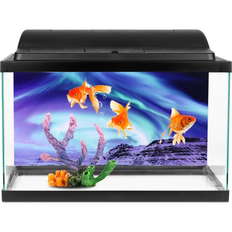 Poster décoratif de fond, peinture, autocollant en PVC, image de paysage pour aquarium, 61 x 30 cm (1/5)