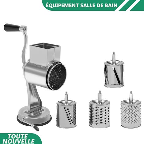 430 en acier inoxydable Slicer Rotary Grille légumes et fromage Shredder Comptoir avec 5 lames pour pommes de terre / carotte (1/5)
