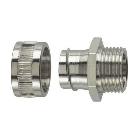 HellermannTyton 166-30307 SC40-FM-M40 Raccordo a vite del tubo flessibile Metallo 37.60 mm Piatto 1 pz. (1/2)