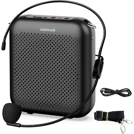 Voice Amplifier for Teachers with Wired Microphone  10W, 2000mAh, 15h battery life, USB-C charging, Powerful and sharp sound, Clear sound, GuidesClassTrainingOutdoorTrainers (1/5)