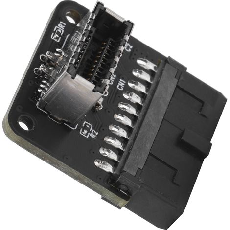 Connecteur USB 3.019P/20P vers carte mère de type E, face avant PH73A, angle de 90°