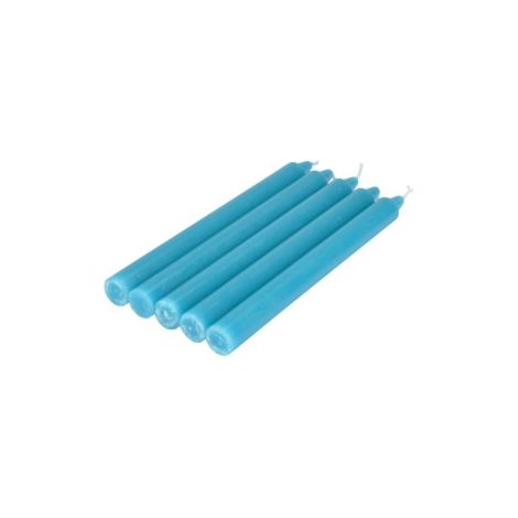 Set de 5 bougies chandelier - Bleu - H 20 cm - Livraison gratuite (1/3)