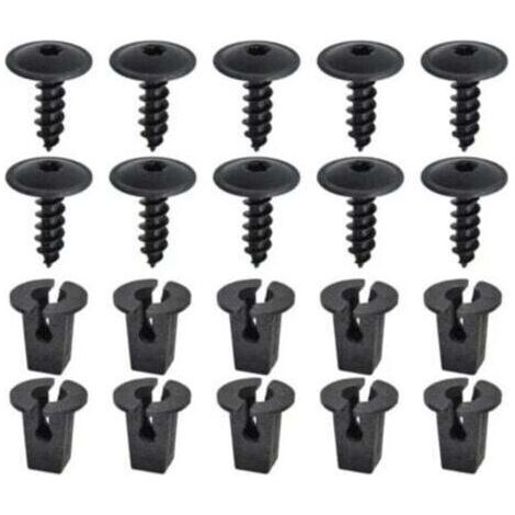 royaluxe-Ensemble de clips de fixation pour voiture, 20 Pièces Vis Tôle Pour Garde, Vis Ailes Sous Le Capot Du Moteur, Agrafes Carrosserie pour Pare-Chocs Porte de Voiture Fender Push Kit de Remplacem (1/4)