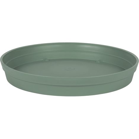 EDA – Soucoupe pour pot Ø 60 cm – Diamètre 40,5 cm – Plastique vert laurier – Usage intérieur/extérieur – Fabrication française