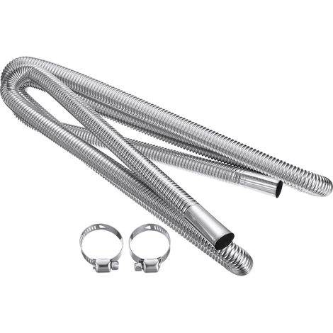 300cm Stainless Steel Exhaust Pipe Car Parking Air Heater Tank Diesel Gas Vent Hose