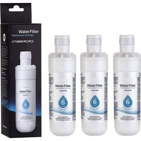 ADQ747935 Refrigerator Water Filter, Replacement for LT1000P / PC/PCS, MDJ64844601, 3pcs (1/4)